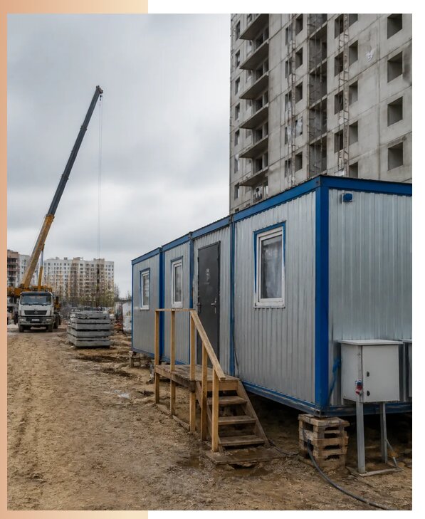 Аренда строительных вагончиков для рабочих в Полевской